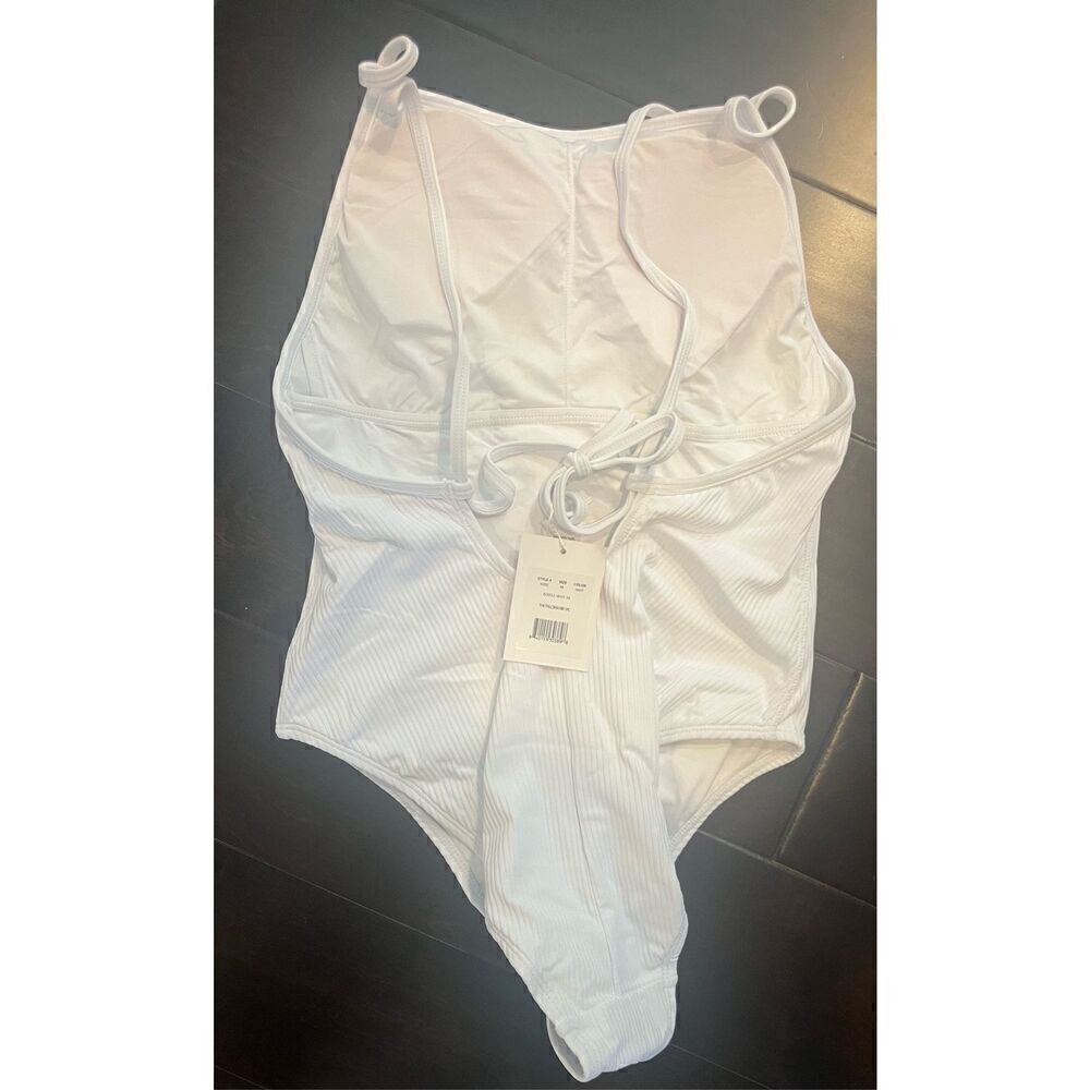 Andie Swim The Paloma Ribbed One Piece White NEW - Picture 4 of 5